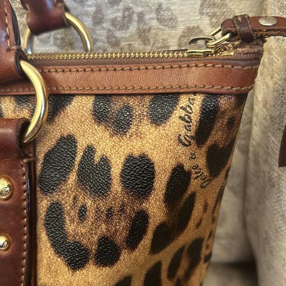 Dolce & Gabbana Brown and Black Leopard Print Tote - Picture 2 of 16